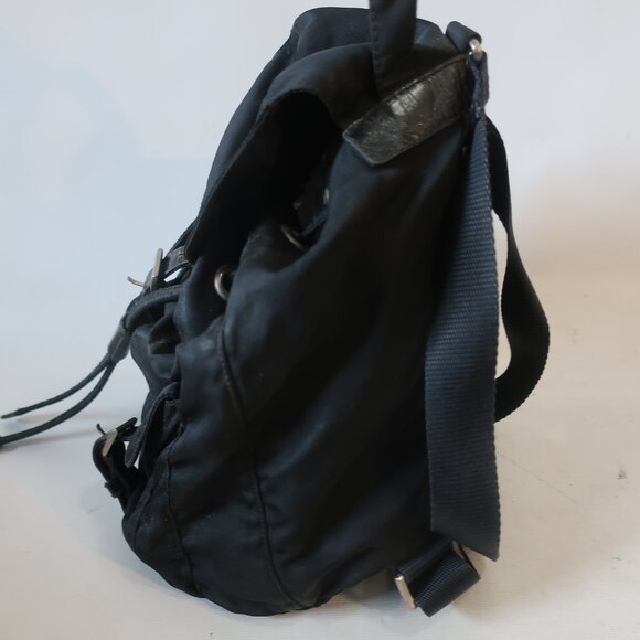 Womens Prada Milano 104 Black Nylon Shoulder Backpack Designer Handbag - Picture 7 of 14